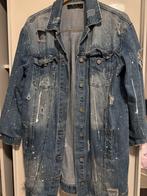 Stoere Spijkerjas met Verfspatten, Maat 38/40 (M), Blauw, Ophalen of Verzenden, Zo goed als nieuw