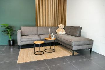Hoekbank Microvezel Bruin Profijtmeubel [Refurbished] beschikbaar voor biedingen