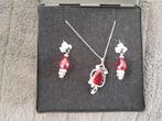 Ketting en oorbellen verstoft, 1 bedel, Ophalen of Verzenden, Zo goed als nieuw, Trollbeads