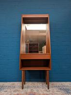 Vintage halkast met spiegel, jaren 60, Verzamelen, Retro, Ophalen, Huis en Inrichting