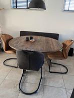Eettafel set met bank en stoelen Loods 5, Ophalen, Gebruikt, Hout