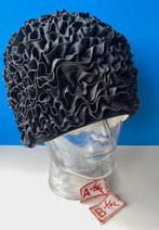 Retro zwarte badmuts met ruches, Ophalen of Verzenden, Gedragen, One size fits all