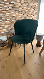 Groene suede stoel Jysk, Huis en Inrichting, Ophalen of Verzenden, Zo goed als nieuw, Overige kleuren, Eén
