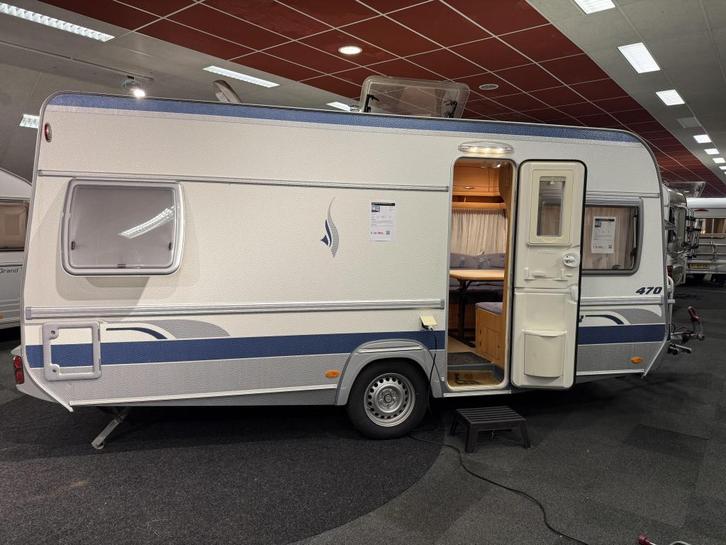 FENDT SAPHIR 470 TFB FRANSBED RONDZIT LUIFEL (TOPSTAAT), Caravans en Kamperen, Caravans, Bedrijf, tot en met 4, 1000 - 1250 kg