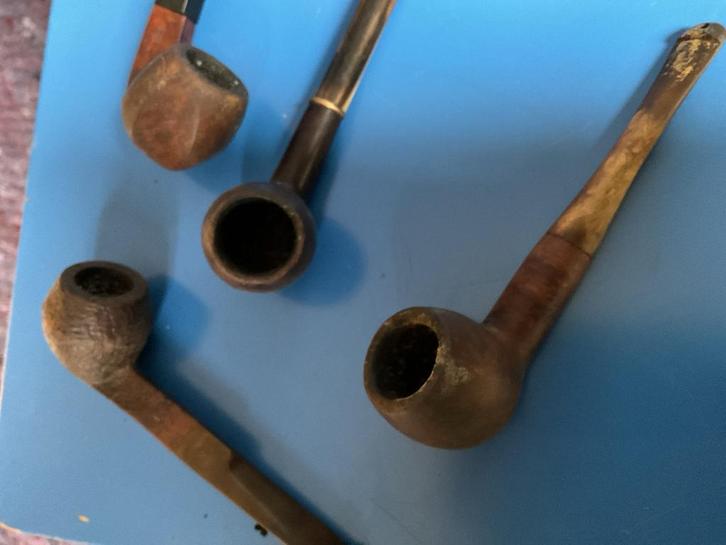 Vintage Pijpen Collectie - 4 Stuks, Verzamelen, Rookartikelen, Aanstekers en Luciferdoosjes, Gebruikt, (Water)pijp, Ophalen of Verzenden