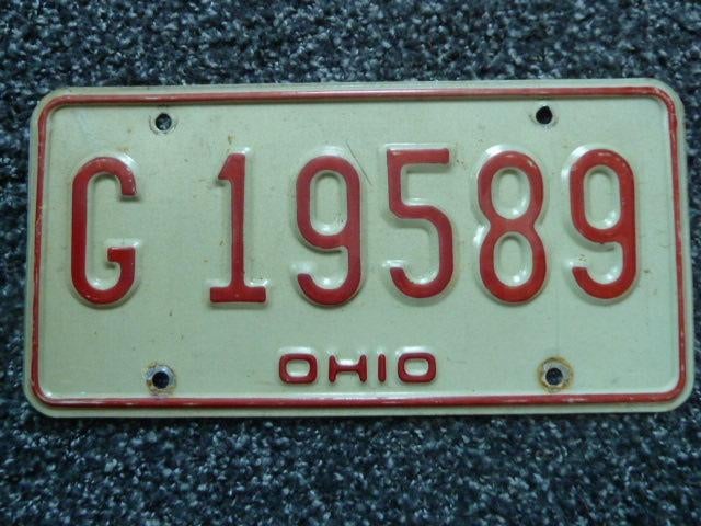Kentekenplaat licenseplate Ohio no. 4 USA, Verzenden, Gebruikt, Auto's