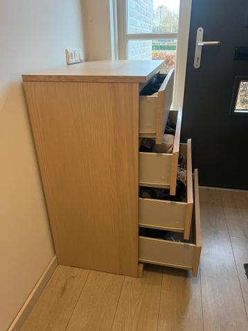 Ikea Malm ladekast - wandkast eiken - afbeelding 4