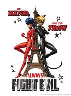 Miraculous Ladybug en Cat Noir poster vlies behang 206 x 275, Verzenden, Nieuw, Wanddecoratie