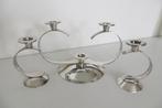3 vintage  sola kandelaars, verzilverd,, Antiek en Kunst, Ophalen of Verzenden