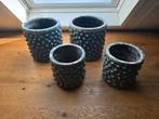 Bloempotten serie - 15 & 20 cm hoog, Rond, Zo goed als nieuw, Aardewerk, Tuin