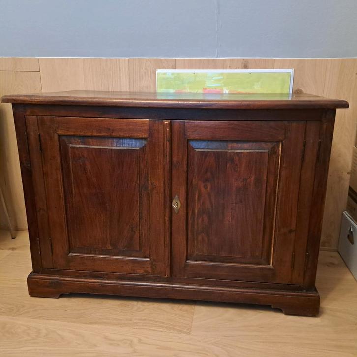 Koloniaal Teakhouten Kast met Lades & Plank, commode, Huis en Inrichting, Kasten | Dressoirs, 100 tot 150 cm, Teakhout, Ophalen