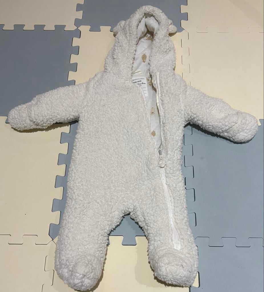 Schattig wit teddy pakje maat 62, Ophalen of Verzenden, Zo goed als nieuw, Jongetje of Meisje