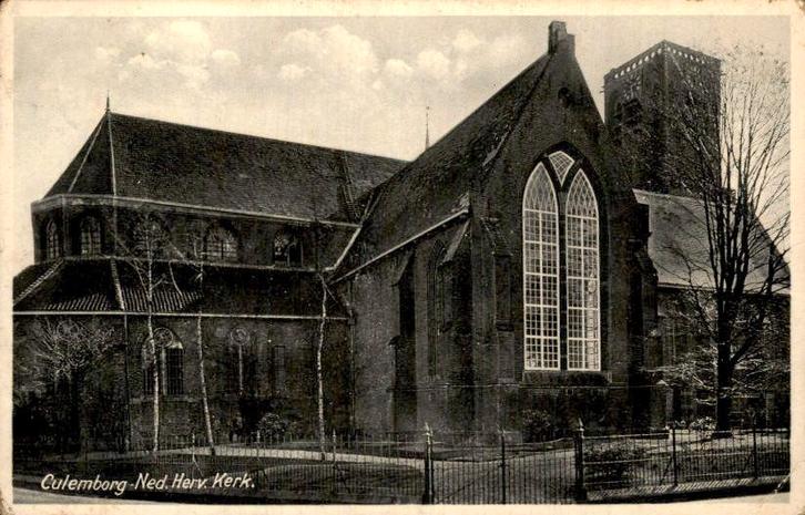 Culemborg - Ned Herv Kerk, Verzamelen, Ansichtkaarten | Nederland, Gelopen, Gelderland, 1920 tot 1940, Ophalen of Verzenden