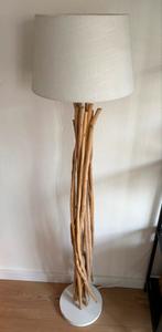 Unieke Staande Lamp - Hout Design, Huis en Inrichting, Ophalen, Gebruikt, Hout, 150 tot 200 cm