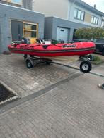 Zodiac pro rib 420 met yamaha 40 pk 2 takt buitenboordmotor, Watersport en Boten, Rubberboten, Ophalen, Gebruikt, Benzine
