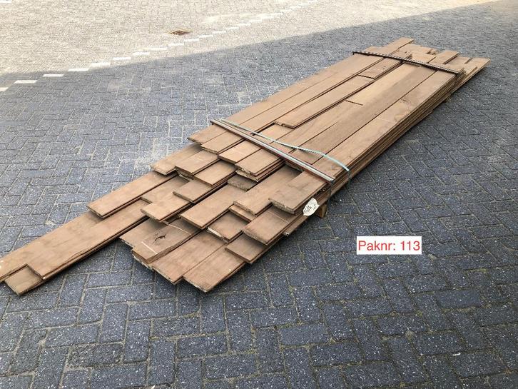 Partij Ayous Thermisch gemodificeerd gevelbekleding, Tuin en Terras, Palen, Balken en Planken, Nieuw, Planken, 250 cm of meer