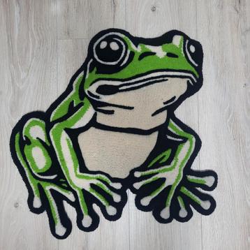 Groen kikker vloerkleed of muurdecoratie 55cm x 54cm beschikbaar voor biedingen