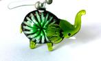 Prachtige Murano Glas Olifant ketting hanger&ketting glasoog, Verzenden, Nieuw, Glas of Kristal