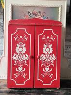 Geweldig rood vintage ornamenten kastje Toen was geluk, Antiek en Kunst, Ophalen of Verzenden