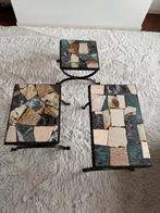Set van 3 Natuurstenen Koffietafels, Antiek en Kunst, Antiek | Meubels | Tafels, Ophalen