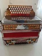 Steirische harmonica B Es As Des Melodija, Overige formaten, Zo goed als nieuw, Knopaccordeon, Met riemen