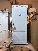 Linnenkast meidenkast eendeurskast hangkast vintage blauw, Ophalen