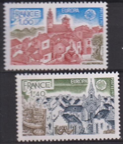 Frankrijk 1977 EUROPA Stadsgezichten, Postzegels en Munten, Postzegels | Thematische zegels, Postfris, Plaats of Gebouw, Ophalen of Verzenden