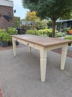 Handgemaakte massief eiken eettafel, Huis en Inrichting, Tafels | Eettafels, Ophalen, Gebruikt, 50 tot 100 cm, Vijf personen of meer