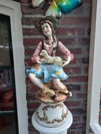 Herder en Herderin uit porselein +-76 cm hoog, Ophalen of Verzenden, Zo goed als nieuw