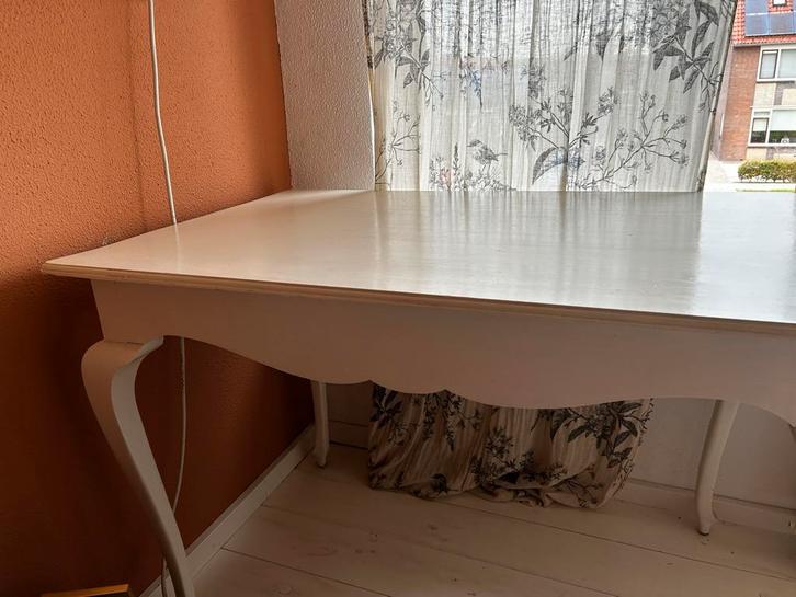 Witte vintage tafel,Queen Ann, Antiek en Kunst, Antiek | Meubels | Tafels, Ophalen