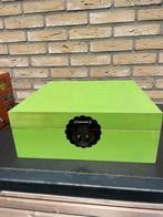 Grote Chinese houten kist groen, Ophalen of Verzenden, Minder dan 50 cm