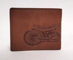 Motor Motorcycle portemonnee van leer bruin portefeuille, Sieraden, Tassen en Uiterlijk, Portemonnees, Info@deconoord.nl, Bruin