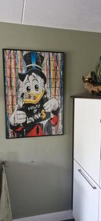 Prachtig groot schilderij dagobert duck, Antiek en Kunst, Kunst | Schilderijen | Abstract, Ophalen of Verzenden