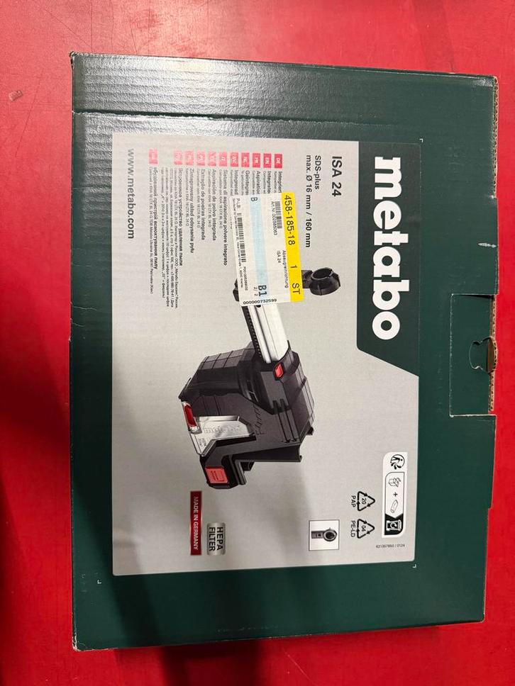 Metabo  Afzuiging ISA24 Afzuiginstallatie -Nieuw in doos!, Doe-het-zelf en Verbouw, Gereedschap | Overige machines, Nieuw, Ophalen of Verzenden