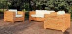 Strak design bankje en 2 fauteuils, Huis en Inrichting, Banken | Bankstellen, Tweepersoons, 75 tot 100 cm, Ophalen of Verzenden