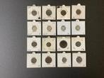 Wilhelmina, lot 16 verschillende munten., Postzegels en Munten, Munten | Nederland, Ophalen of Verzenden, Koningin Wilhelmina