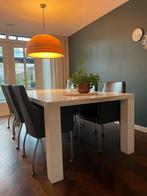 Eettafel wit, Corian blad, 240 x 115, Ophalen, Overige materialen, Gebruikt, 200 cm of meer