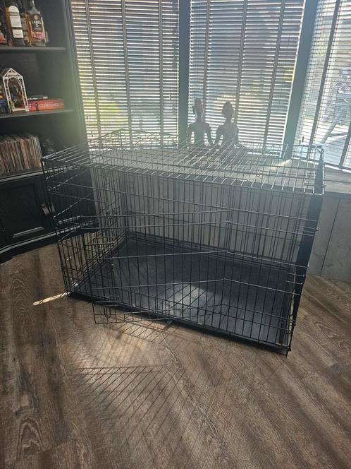 Zwarte bench XL, Dieren en Toebehoren, Hondenbenches, Gebruikt, Ophalen