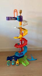 V-techt Toet Toet auto’s toren en 4 auto’s, Ophalen, Zo goed als nieuw, Handmatig, Overige merken