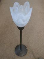 Schemerlamp Retro tulp model, Huis en Inrichting, Lampen | Tafellampen, Minder dan 50 cm, Gebruikt, Ophalen of Verzenden, Glas