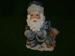 NIEUW 2 stenen blauw/witte kerstmannen beeldjes, Diversen, Kerst, Ophalen of Verzenden, Nieuw