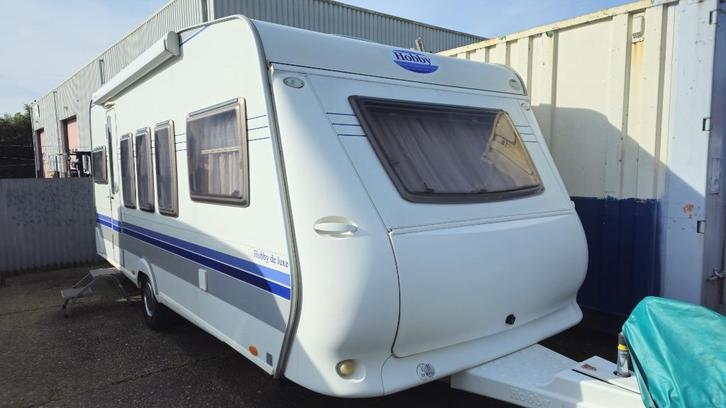 Hobby 520 tmf de luxe 2007 b.j, Caravans en Kamperen, Caravans, Particulier, tot en met 4, 1000 - 1250 kg, Rondzit, Hobby, Dwarsbed