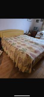 2 persoons bed uitschuifbaar, Ophalen, Gebruikt, 190 cm of minder, Stof