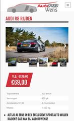 Audi R8 een ritje maken - ticket 1 persoon, Eén persoon, Overige typen
