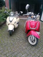 2x AGM Retro Snorscooter met Blauw Kenteken., Fietsen en Brommers, Snorfietsen en Snorscooters, Gebruikt, Benzine, Ophalen, Overige merken