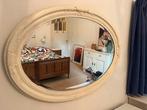 Ovale Brocante Spiegel met Houten Lijst, Ophalen, Gebruikt, 100 tot 150 cm, 75 tot 100 cm