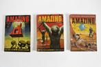 3 vintage jaren 50 Science Fiction Amazing Stories magazines, Ophalen of Verzenden, Gelezen