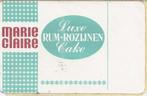 So229 sticker marie claire rum rozijnen cake, Ophalen of Verzenden, Zo goed als nieuw, Overige typen