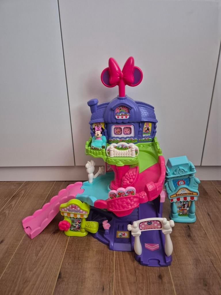 Vtech Minnie's Winkelparadijs + Auto COMPLEET!, Ophalen, Zo goed als nieuw, 6 maanden tot 2 jaar
