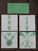 315cm Antieke tegels lichtgroene afbeelding tulpen en rand, Ophalen